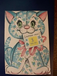 Geburtstagskarte Vintage, unbenutzt - Bild 1 von 3