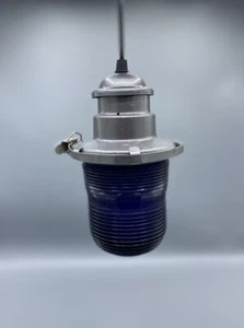 Vintage Airport Runway Pendant Ceiling Light, Silver Finish - Picture 1 of 8