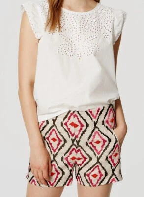 Ann Taylor LOFT Ikat Embroidered Riviera Shorts  Size 2 - Image 1 of 4