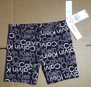 NEW Calvin Klein Girls Performance Black Shorts Logo Size 5 Stretch MSRP $24 - Picture 1 of 4