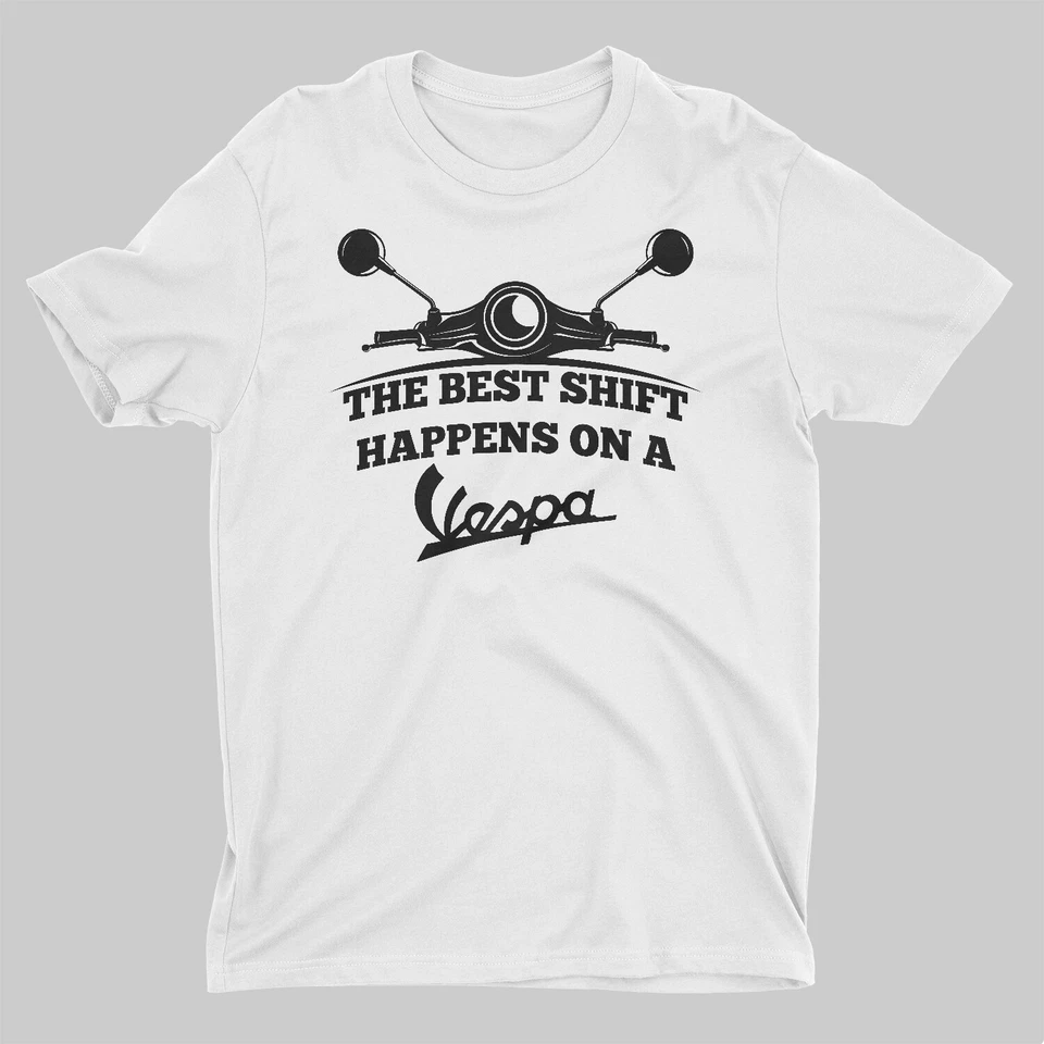 Camiseta The Best Shift Happens on a Vespa Scooter - Imagem 1 de 1