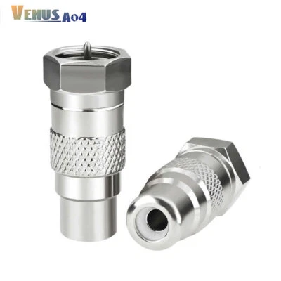 PEAKELECT Atari 2600 TV Adapter F Type Male to RCA Female RF Coaxial Connector Converter