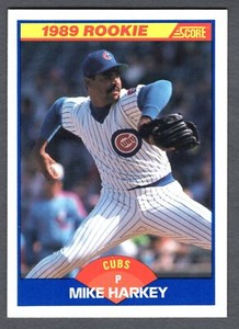 1989 SCORE MIKE HARKEY ROOKIE CARD #624 **NM-MT** CHICAGO CUBS