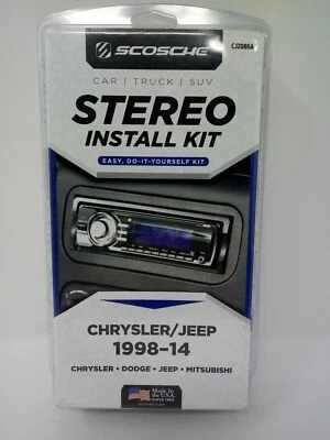 Scosche CJ2086A Stereo Installation Kit Radio Mounting Chrysler Jeep 1998-2014 N - Image 1 of 2