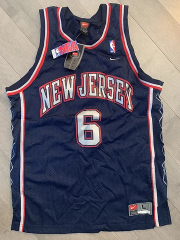 Nike NBA New Jersey Nets Jersey #6 Kenyon Martin sz L swingman Navy LE kidd BNWT Cover