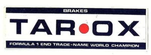 VINTAGE x VETTURE D'EPOCA PRIMI ANNI '80 ADESIVO STICKER FRENI DA CORSA TAR OX - Imagen 1 de 1