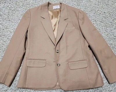 Pendleton  14p Petite 2 Button Virgin Wool Blazer Camel Beige Womens  USA - Image 1 of 4