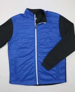FOOTJOY Men’s Full Zip Hybrid Jacket Royal Blue/Black Size M Embroidered - Picture 1 of 12