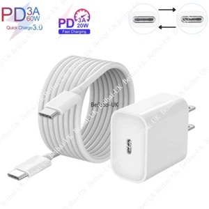 For MacBook Air/iPad/Pro/Samsung USB C To C Fast Charger Cable PD Type C Adapter - Picture 1 of 17