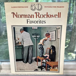 50 NORMAN ROCKWELL FAVORITES LARGE PAPERBACK BOOK (SUITABLE FOR FRAMING) 1977 - Picture 1 of 19