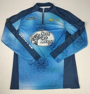 Bass Pro Shop Johnny Morris XPS Langarm 1/4 Zip Pullover Herren Medium Blau - Bild 1 von 9