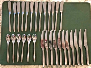 6 Playboy Teelöffel & 14 Buttermesser aus Edelstahl, 11 Steakmesser Vintage - Bild 1 von 7