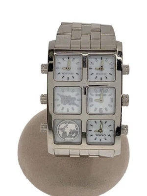 Reloj Ice Link Cuarzo Analógico Acero Inoxidable Blanco Plata Diseño Audaz Excelente Foto 1 de 4