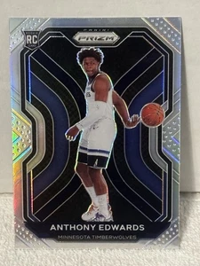 2020-21 Panini Prizm Basketball Anthony Edwards RC Rookie Silver Prizm #258 - Picture 1 of 2