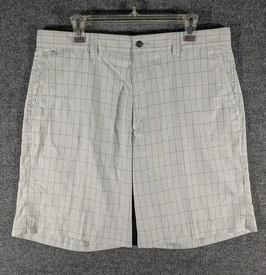 Шорты для гольфа мужские Callaway X-Series размер 36 белые серые клетчатые с захватом на талии - Изображение 1 из 4