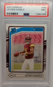 2024 Panini Donruss Jayden Daniels Rated Rookie #389 (RC) PSA 9 - Commanders (A) - Bild 1 von 3