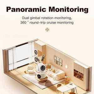 Camera Dual Lens Dual Screen Baby Monitor Home Security Camera PTZ Auto Tracking - Afbeelding 1 van 12