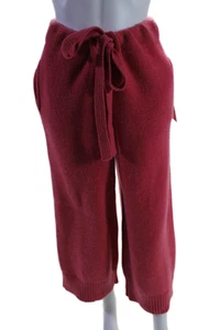 The Elder Statesman Womens Cashmere Knitted Wide Leg Lounge Pants Pink Size S - Picture 1 of 5
