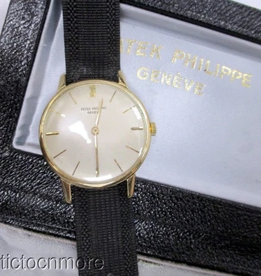 VINTAGE 18K GOLD PATEK PHILIPPE 23-300 WATCH CALATRAVA Ref 2599 SILVER DIAL - Image 1 of 4