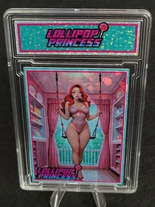 Lollipop Prinzessin Waifu Anime Custom Sammelkarte holografische Platte + Ständer - Bild 1 von 3