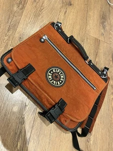 Kipling großer Canvas Stoff Vintage Unisex Arbeits-/Schulrucksack orange braun - Bild 1 von 15