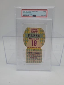 1951 Chicago Stadium All-Star Wrestling Pres Pass 1-19-51 PSA Graded Stub PR 1 - Picture 1 of 9