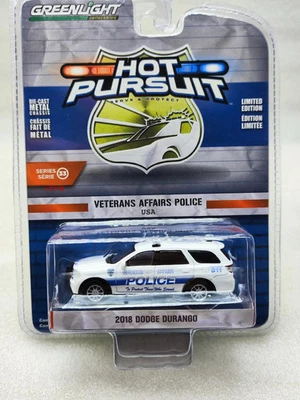 GreenLight 1:64 Heat Tracking Series 33-2018 Durango - Veterans Affairs Police  - Image 1 of 2