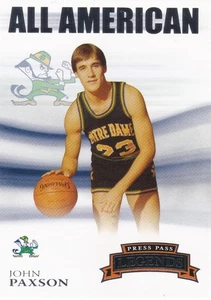 2007-08 Press Pass Legends JOHN PAXSON All American card #6 Notre Dame - Picture 1 of 2