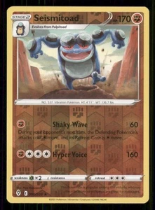 Seismitoad SWSH07: Evolving Skies #090/203 Rare Reverse Holo Pokemon LP - Picture 1 of 2