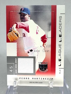 2004 SkyBox Limited Edition PEDRO MARTINEZ League Leaders Jerseys Silver /50 - Picture 1 of 2