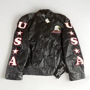 Leather Gallery Jacket 2XL USA Neu mit Etikett Deadstock United We Stand - Bild 1 von 9