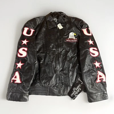 Chaqueta de cuero Gallery 2XL EE. UU. NUEVA CON ETIQUETAS Deadstock United We Stand Foto 1 de 4