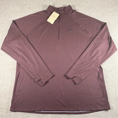 Мужская рубашка пуловер Nike Trail XL красный Dri-FIT FV9994-652 шерстяная смесь бег - Изображение 1 из 4