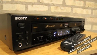 Sony RCD-W500C CD Recorder/charger , serviced, Fully Functional W/ Remote  - Image 1 of 4