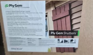 Ply Gem 15 in. x 51 in. Raised Panel Polypropylene Shutters Pair in Black - Picture 1 of 2