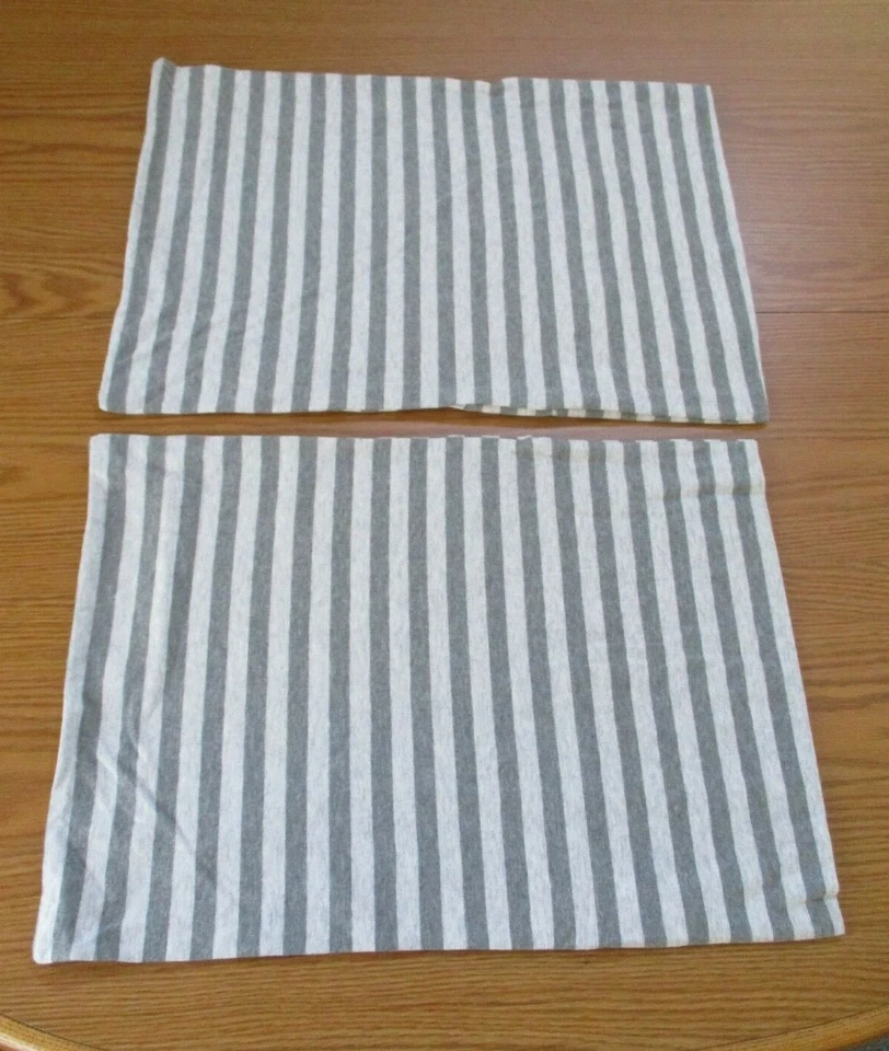 Pair 11 x 20 cotton slip on Decorative Throw Pillow Cover Cases - Image 1 of 1