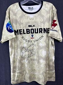 RARE Melbourne Rebels SPECIAL EDITION BLK Camouflage Jersey SIZE L - Tom English