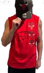 New Era CHICAGO BULLS NBA SLEEVELESS T Shirt Basketball Tank Top Size S-XL - Bild 1 von 2