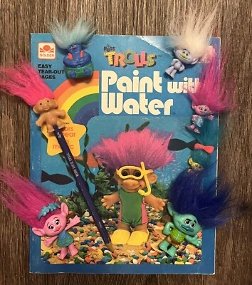 Lote de figuras Trolls 1992 libro de actividades Russ lápiz Topper 2015 sin usar Foto 1 de 4