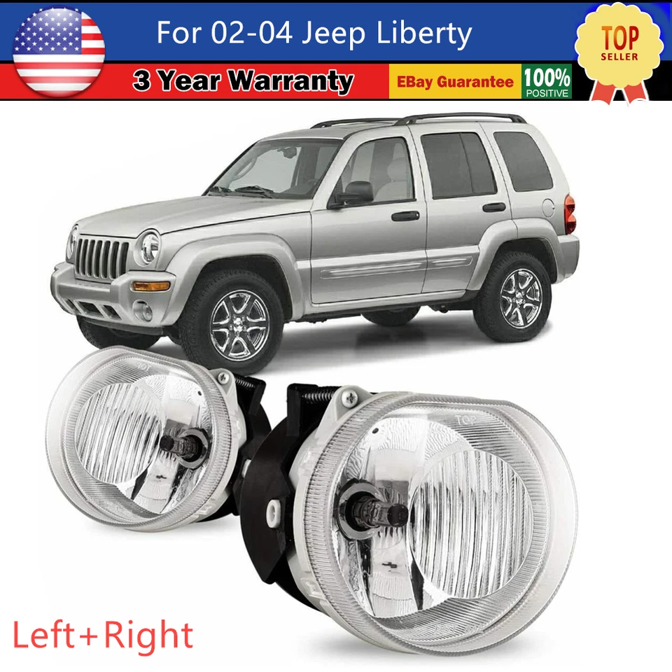 Luces antiniebla para Jeep Liberty 2002 2003 2004 parachoques de conducción lámpara delantera con bombilla L&R Foto 1 de 4