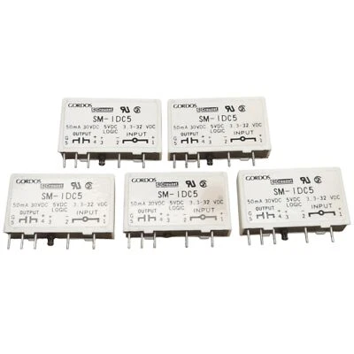 Lot of 5 Gordos Crouzet SM-IDC5 Relay Module, 3.3-32VDC Input, 50mA 30VDC Output - Image 1 of 4