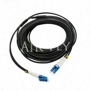 40M LC UPC to LC UPC Duplex Single Mode Black Armored PVC Fiber Patch Cord Cable - Afbeelding 1 van 1