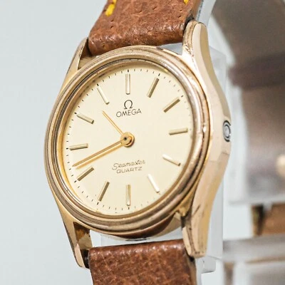 No Tariffs *NEAR MINT* Vintage OMEGA Seamaster Cal.1353 Quartz Push Crown Womens - Image 1 of 4
