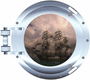 Pirate ship porthole decal Camper RV motor home mural graphic - Bild 1 von 1