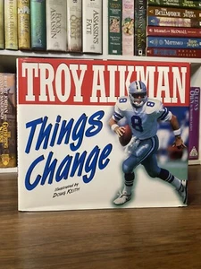 *Signed* Things Change - Troy Aikman (1st edition, oversized HC) - Picture 1 of 12