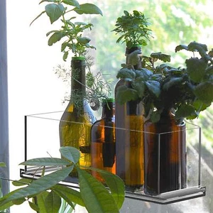 Transparent Plant Pot Decorative Container Gift Window Box Planter for - Picture 1 of 6