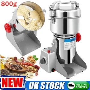 Electric Grain Grinder Cereal Mill Flour Powder High Speed Machine 800g 1800W - Picture 1 of 19