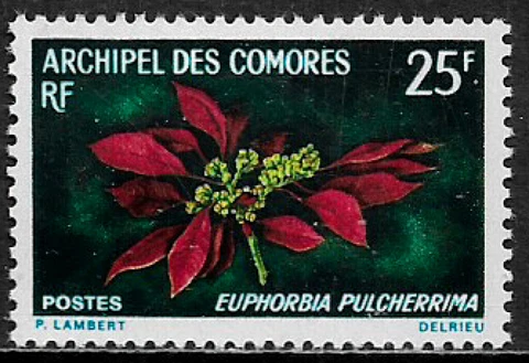 Comoro Is. #82 Mint Never Hinged Stamp - Flowers - Poinsettia Cover