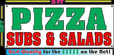 SUPERSIGNS, INC. PIZZA SUBS & SALADS BANNER SIGN Slice Pie New York Style NEW SIZE Restaurant