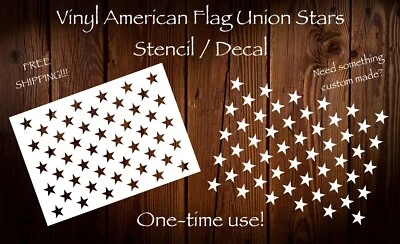 American Flag Vinyl 50 Star Union (Stencil / Decal) - Multipurpose & Wood Flag - Image 1 of 4